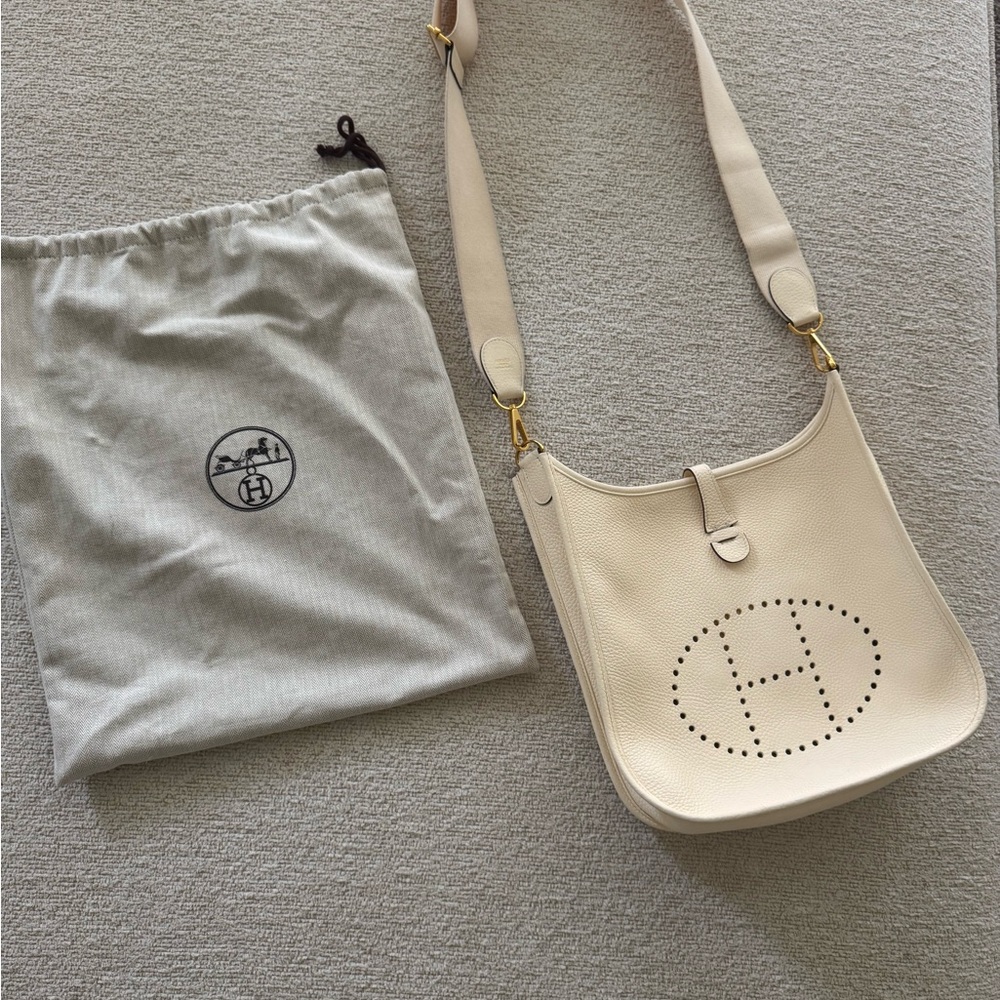 Hermes Evelyne Clemence Leather Cross Body Bag